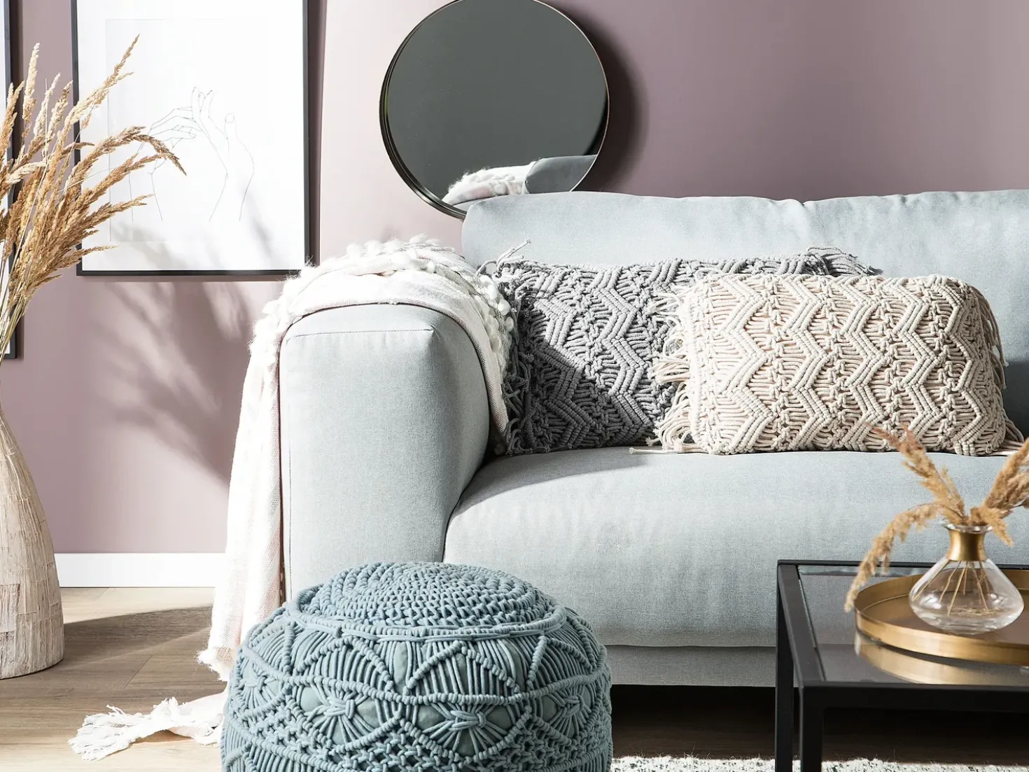 Cuscino decorativo KIRIKKALE Cotone 30 x 45 cm Grigio Trama geometrica