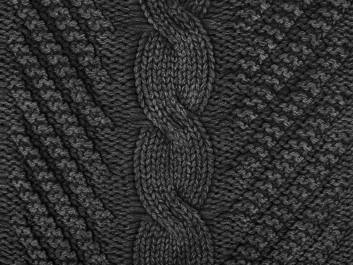 Cuscino decorativo KONNI Cotone 45 x 45 cm Grigio Trama Chevron