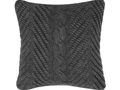 Cuscino decorativo KONNI Cotone 45 x 45 cm Grigio Trama Chevron
