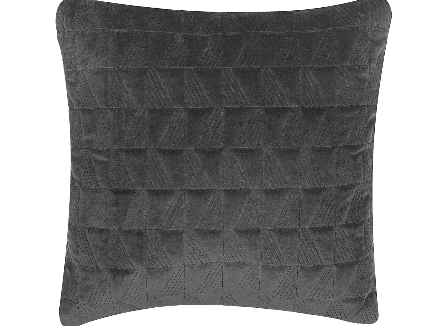 Cuscino decorativo LALAM Cotone 45 x 45 cm Grigio Trama Chevron