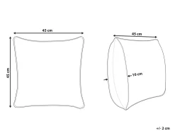 Cuscino decorativo LAMINARIA Velluto 45 x 45 cm Corallo Trama animale