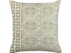 Cuscino decorativo LARICS Cotone 45 x 45 cm Verde Trama orientale