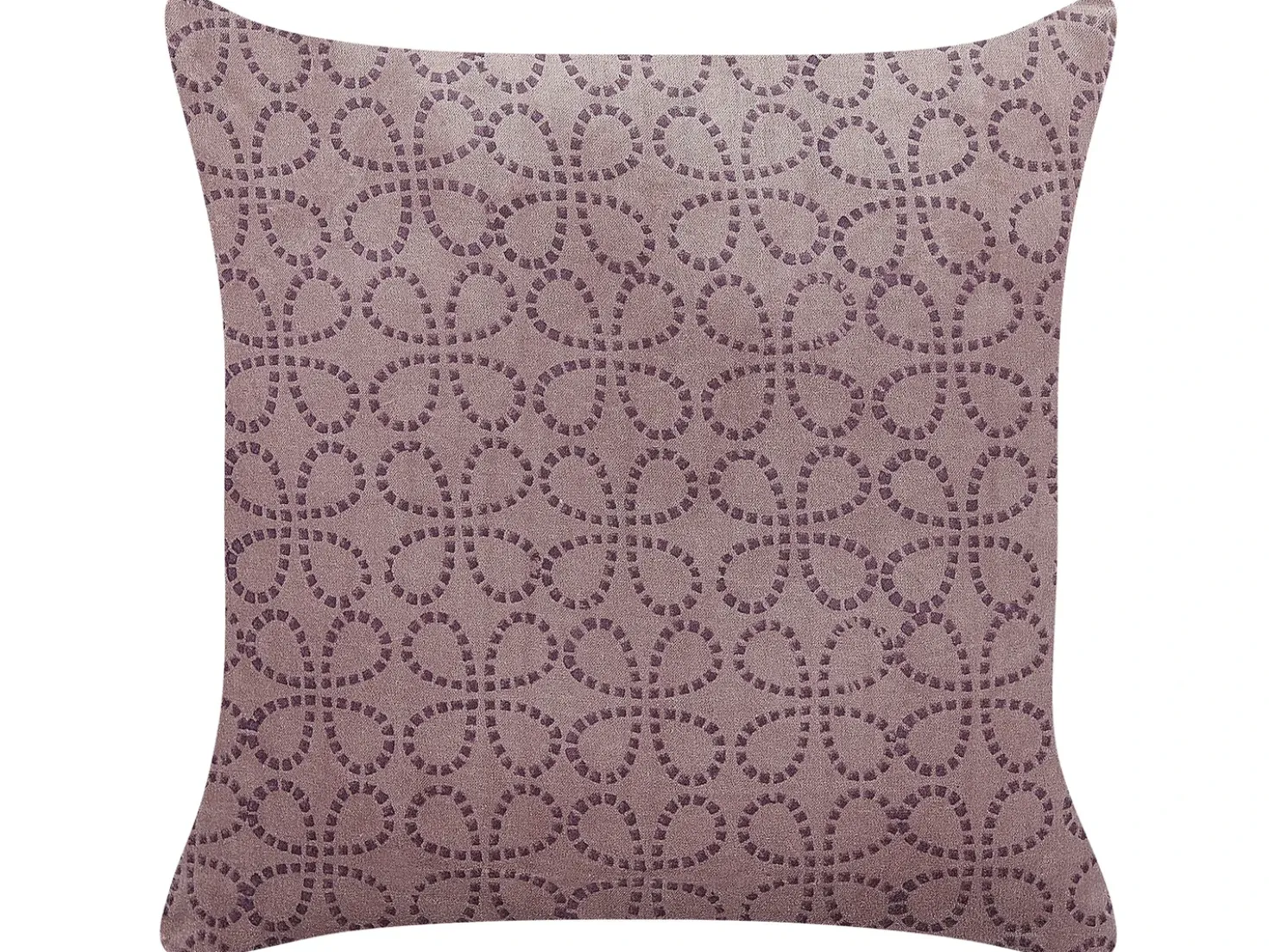 Cuscino decorativo LARKSPUR Velluto 45 x 45 cm Rosa Trama geometrica