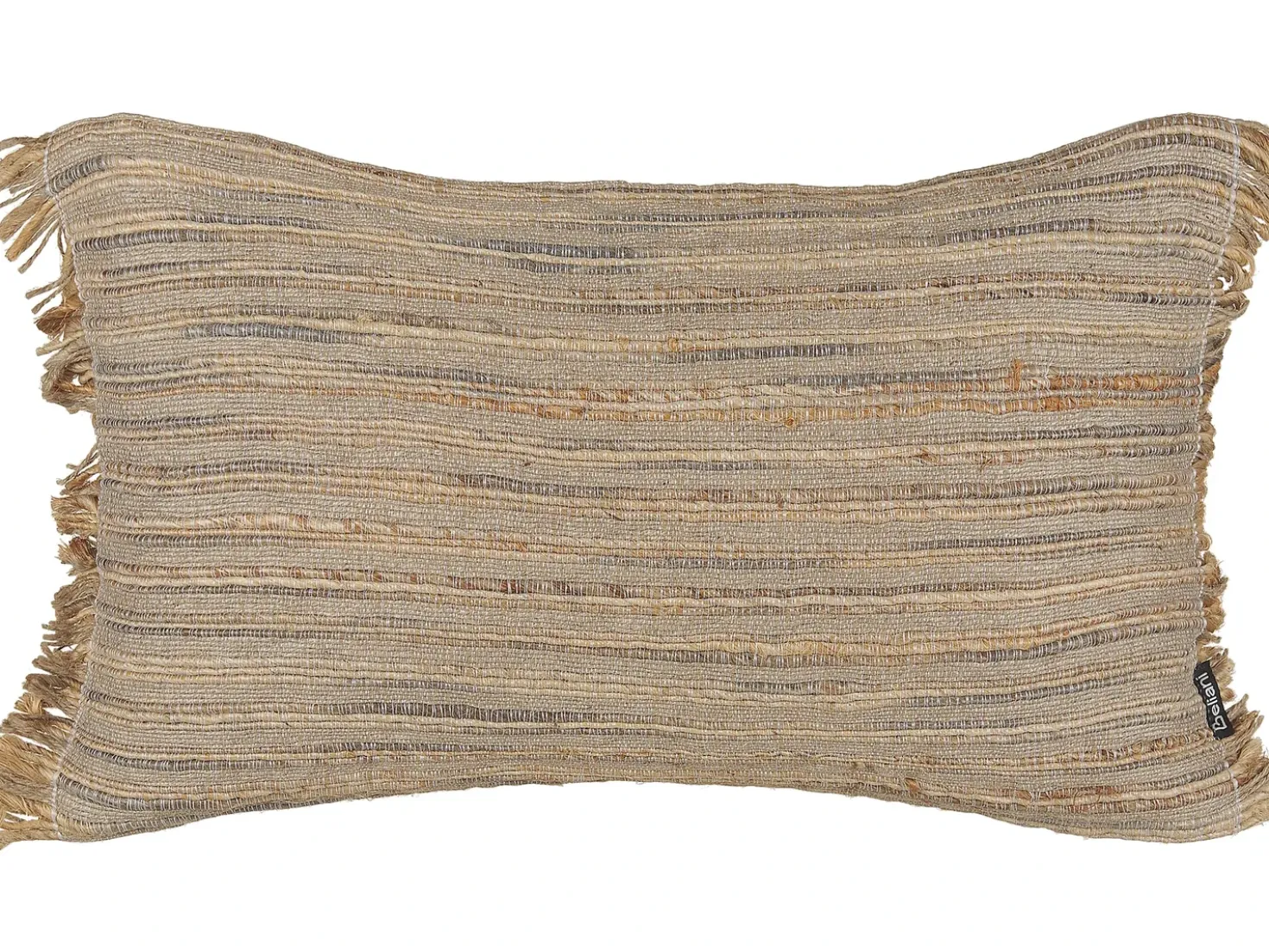 Cuscino decorativo LEDUM Iuta 30 x 50 cm Beige A strisce
