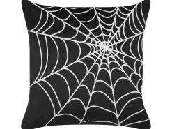 Cuscino decorativo LYCORIS Velluto 45 x 45 cm Nero Trama astratta