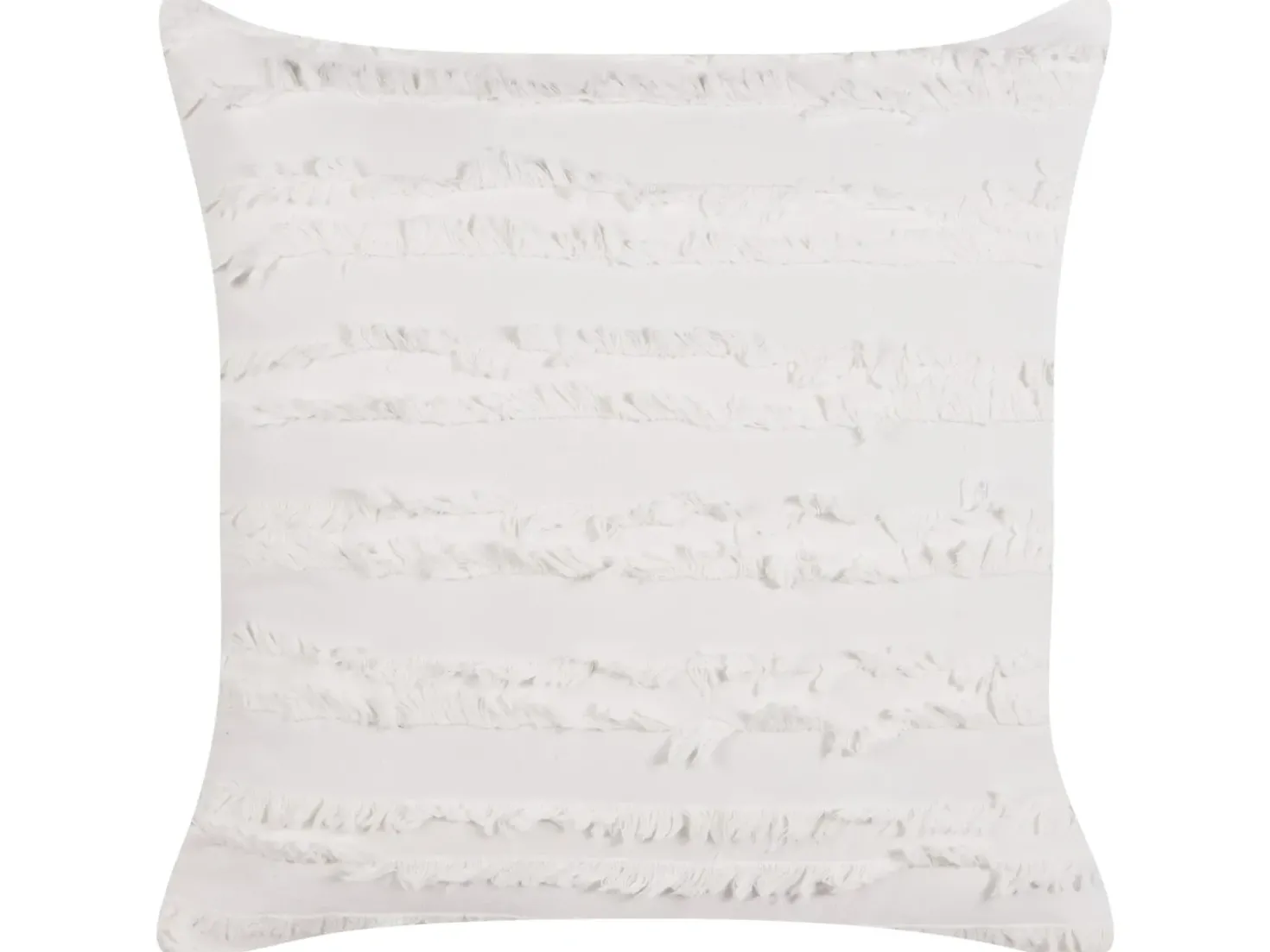Cuscino decorativo MAKNEH Cotone 45 x 45 cm Bianco Tinta unita