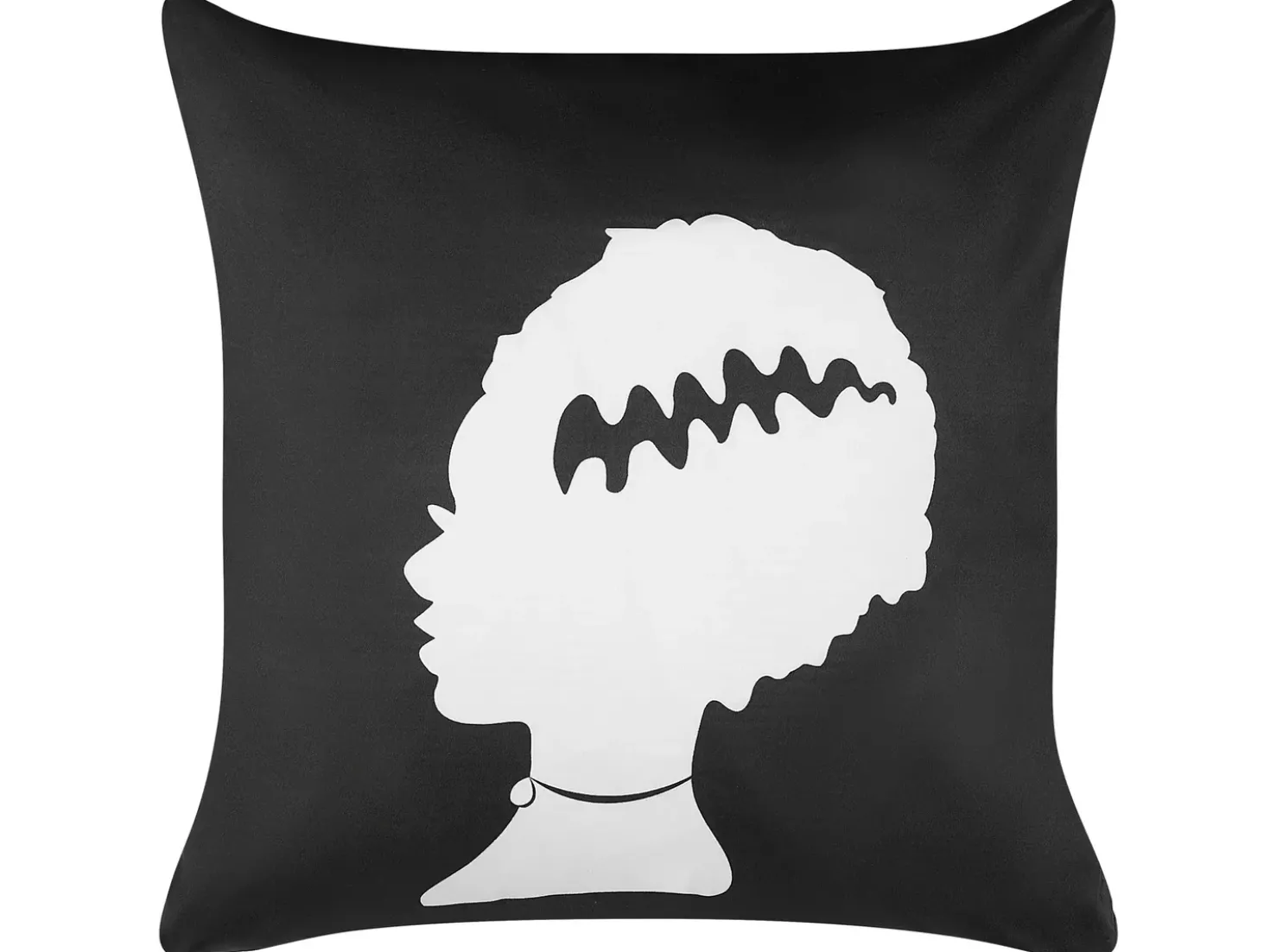 Cuscino decorativo MANDEVILLA Velluto 45 x 45 cm Nero Trama astratta