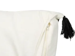 Cuscino decorativo MAYS Cotone 45 x 45 cm Bianco Trama geometrica