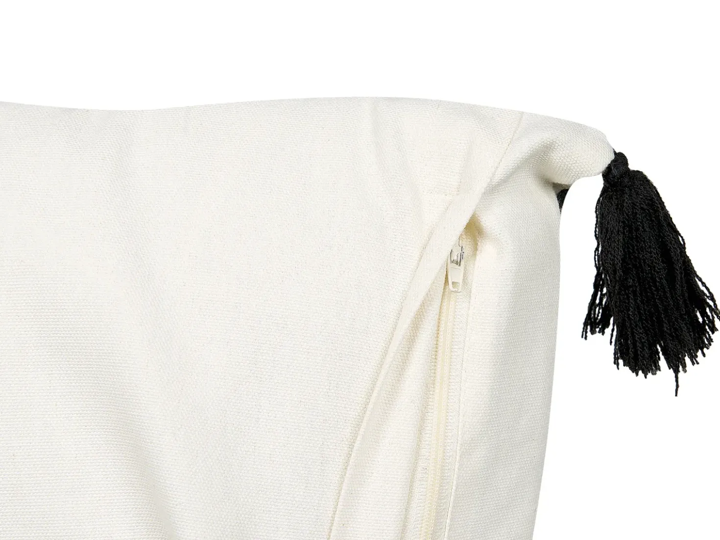 Cuscino decorativo MAYS Cotone 45 x 45 cm Bianco Trama geometrica