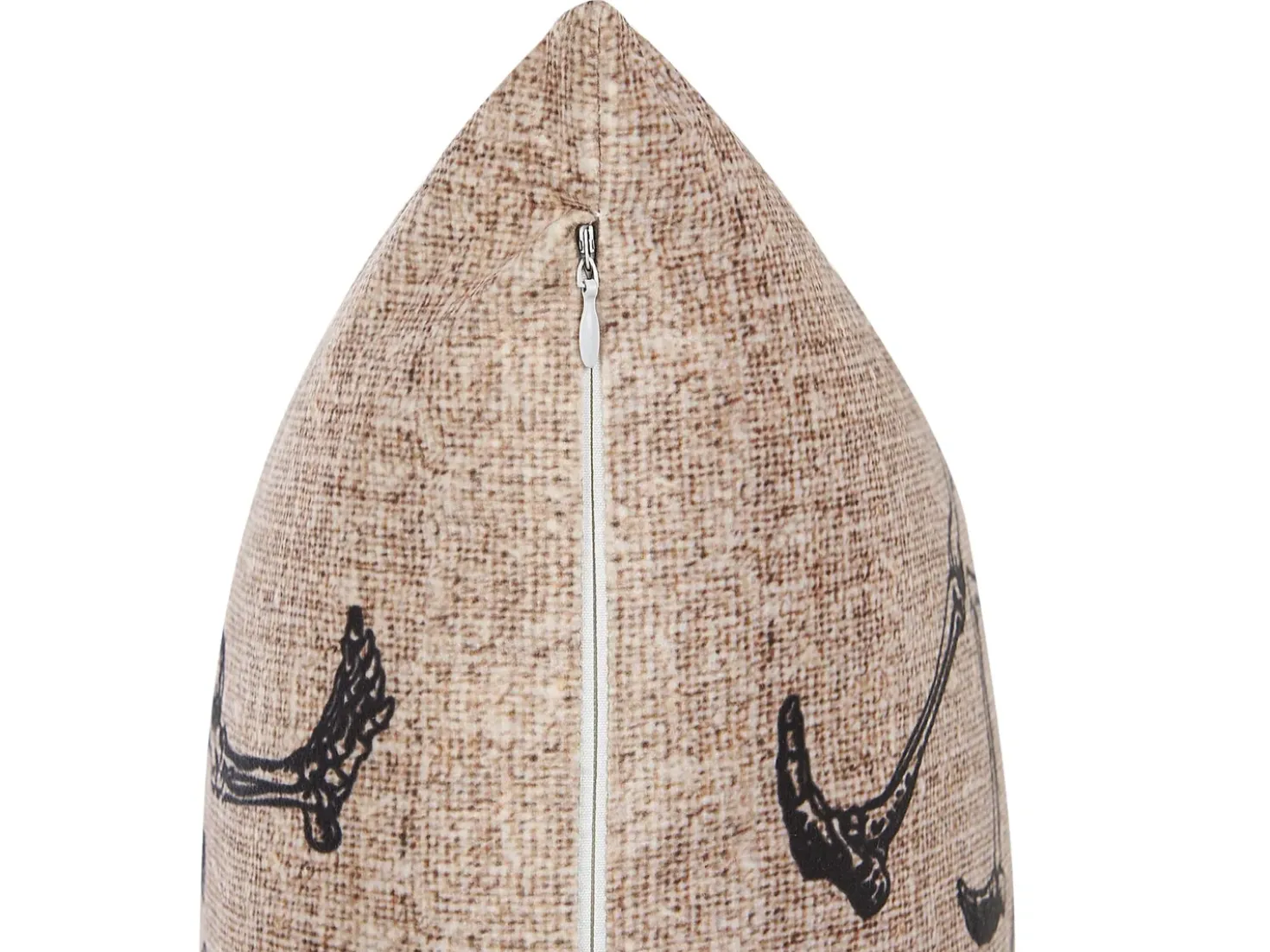 Cuscino decorativo MORTESTI Velluto 45 x 45 cm Beige chiaro Trama astratta