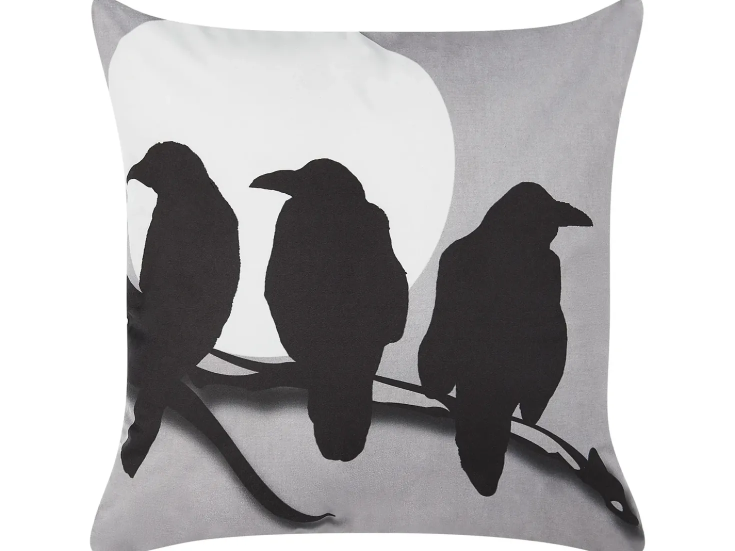 Cuscino decorativo ORADEA Velluto 45 x 45 cm Grigio Trama animale