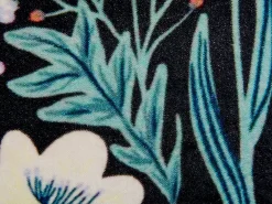 Cuscino decorativo OSMUNDA Velluto 45 x 45 cm Nero Trama floreale