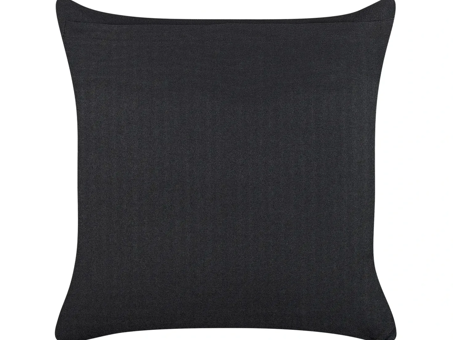 Cuscino decorativo OSMUNDA Velluto 45 x 45 cm Nero Trama floreale