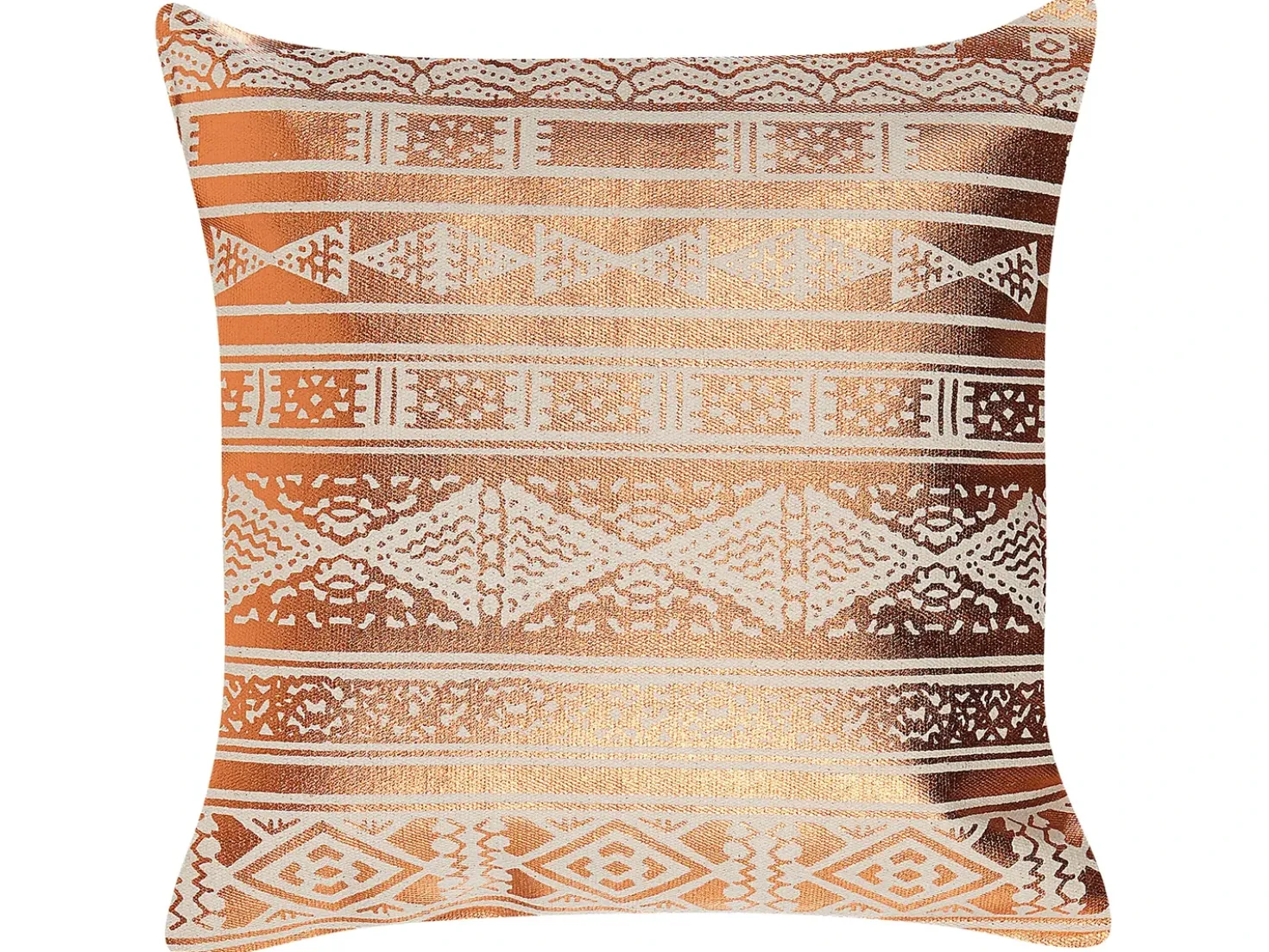 Cuscino decorativo OUJDA Cotone 50 x 50 cm Rame Trama geometrica