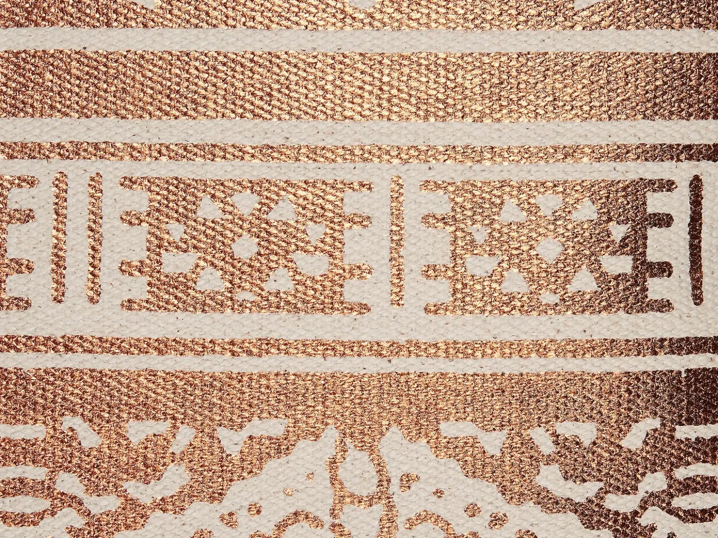 Cuscino decorativo OUJDA Cotone 50 x 50 cm Rame Trama geometrica