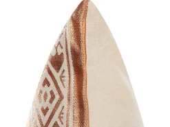 Cuscino decorativo OUJDA Cotone 50 x 50 cm Rame Trama geometrica