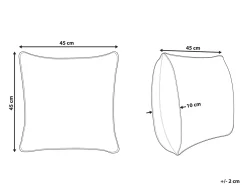 Cuscino decorativo PAIKA Cotone 45 x 45 cm Grigio scuro Tinta unita