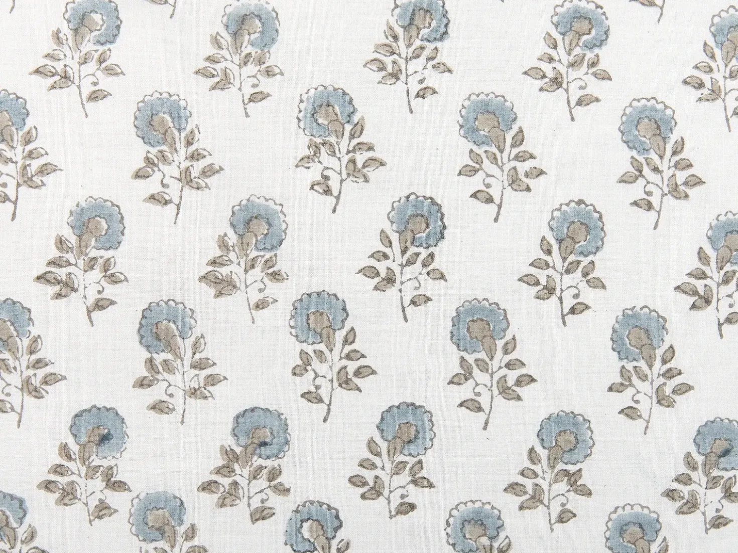 Cuscino decorativo PALLIDA Cotone 45 x 45 cm Blu Trama floreale