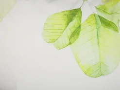 Cuscino decorativo PEPEROMIA Cotone 45 x 45 cm Bianco Trama di piante