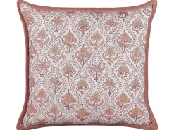 Cuscino decorativo PICEA Cotone 45 x 45 cm Rosso Trama floreale