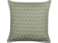 Cuscino decorativo PICTUS Velluto 45 x 45 cm Verde Trama di piante