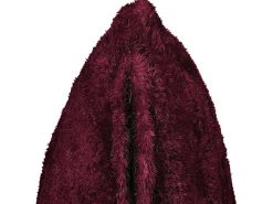 Cuscino decorativo PILEA Finta pelliccia 45 x 45 cm Bordeaux Tinta unita