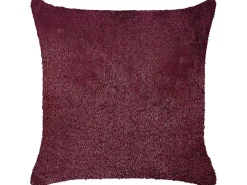 Cuscino decorativo PILEA Finta pelliccia 45 x 45 cm Bordeaux Tinta unita