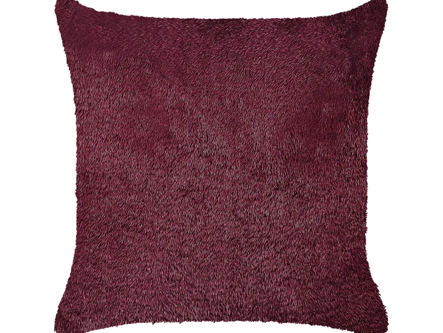 Cuscino decorativo PILEA Finta pelliccia 45 x 45 cm Bordeaux Tinta unita