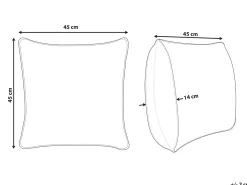 Cuscino decorativo PILEA Finta pelliccia 45 x 45 cm Bordeaux Tinta unita