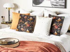 Cuscino decorativo RAMONDA Velluto 45 x 45 cm Multicolore Trama floreale