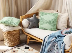 Cuscino decorativo RHOEO Cotone 45 x 45 cm Verde chiaro