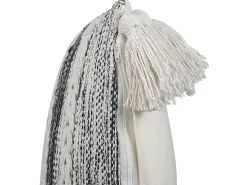 Cuscino decorativo ROCHEA Cotone 45 x 45 cm Nero A strisce