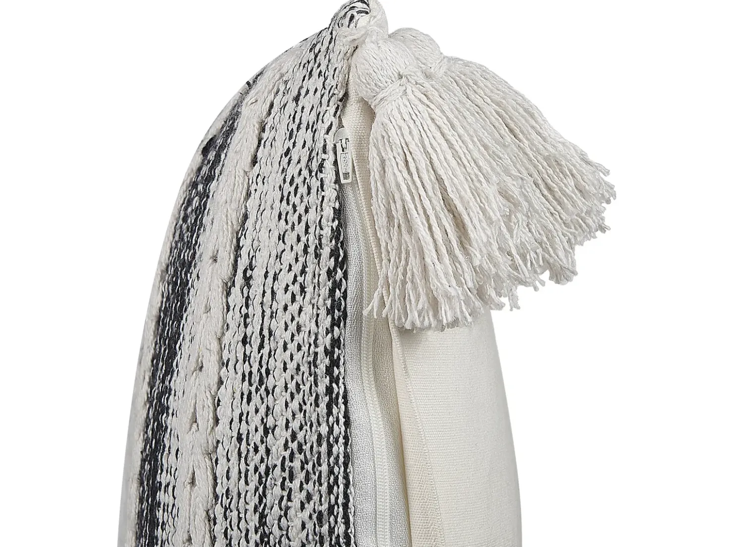 Cuscino decorativo ROCHEA Cotone 45 x 45 cm Nero A strisce