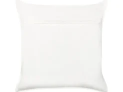 Cuscino decorativo ROCKWEED Cotone 45 x 45 cm Bianco Trama floreale