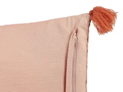 Cuscino decorativo RUMHORA Velluto 45 x 45 cm Rosa Trama floreale