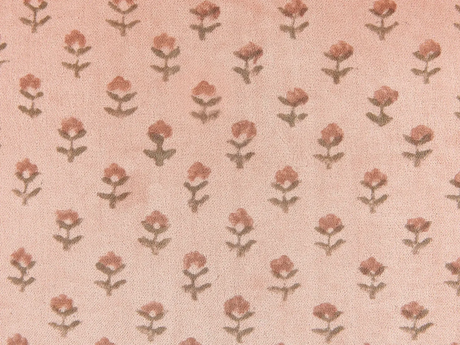 Cuscino decorativo RUMHORA Velluto 45 x 45 cm Rosa Trama floreale