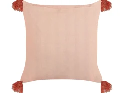 Cuscino decorativo RUMHORA Velluto 45 x 45 cm Rosa Trama floreale