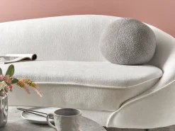 Cuscino decorativo SALVIA Bouclé 30 x 30 cm Grigio Tinta unita