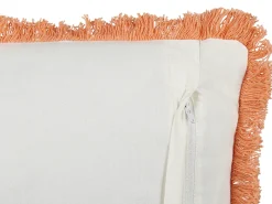 Cuscino decorativo SATIVUS Cotone 45 x 45 cm Arancione Trama floreale