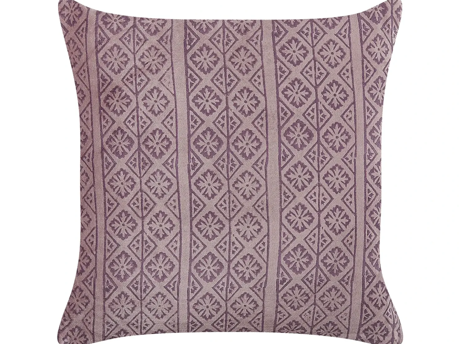Cuscino decorativo SILYBUM Velluto 45 x 45 cm Rosa Trama geometrica