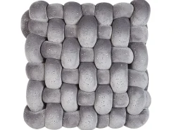 Cuscino decorativo SIRALI Velluto 30 x 30 cm Grigio Tinta unita
