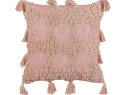 Cuscino decorativo TORENIA Cotone 45 x 45 cm Rosa Trama geometrica