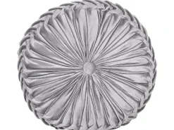 Cuscino decorativo UDALA Velluto 40 x 40 cm Grigio Tinta unita