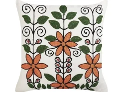 Cuscino decorativo VELLORE Cotone 50 x 50 cm Multicolore Trama floreale