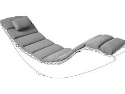 Cuscino per sdraio BRESCIA PREMIUM 180 x 60 cm Grigio melange