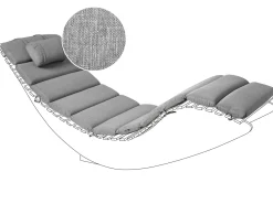 Cuscino per sdraio BRESCIA PREMIUM 180 x 60 cm Grigio melange
