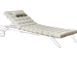 Cuscino per sdraio CESANA PREMIUM 192 x 56 cm Tortora