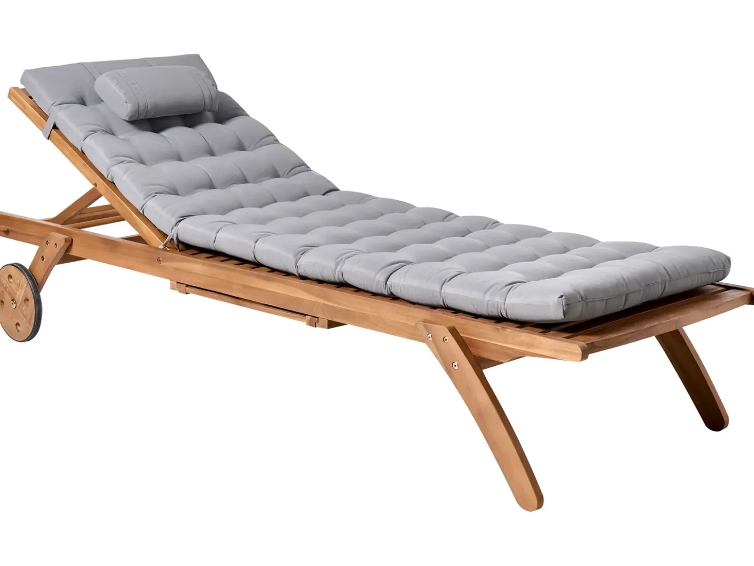 Cuscino per sdraio CESANA PREMIUM 192 x 56 cm Grigio chiaro