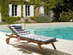 Cuscino per sdraio CESANA PREMIUM 192 x 56 cm Grigio chiaro