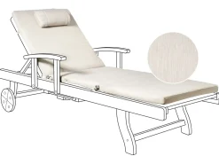 Cuscino per sdraio TOSCANA/JAVA/AMANTEA PREMIUM 189 x 58 cm Beige chiaro